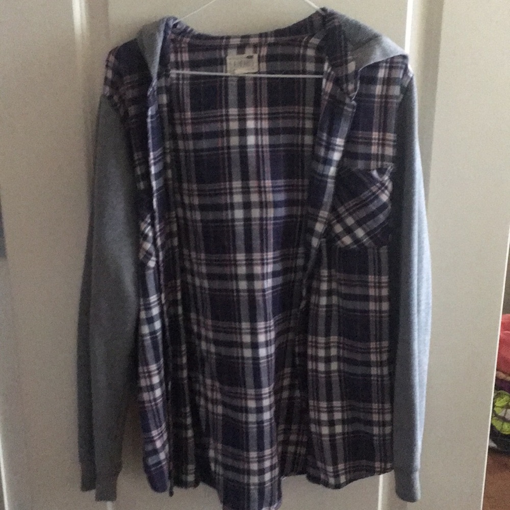 LA Hearts Flannel Hoodie